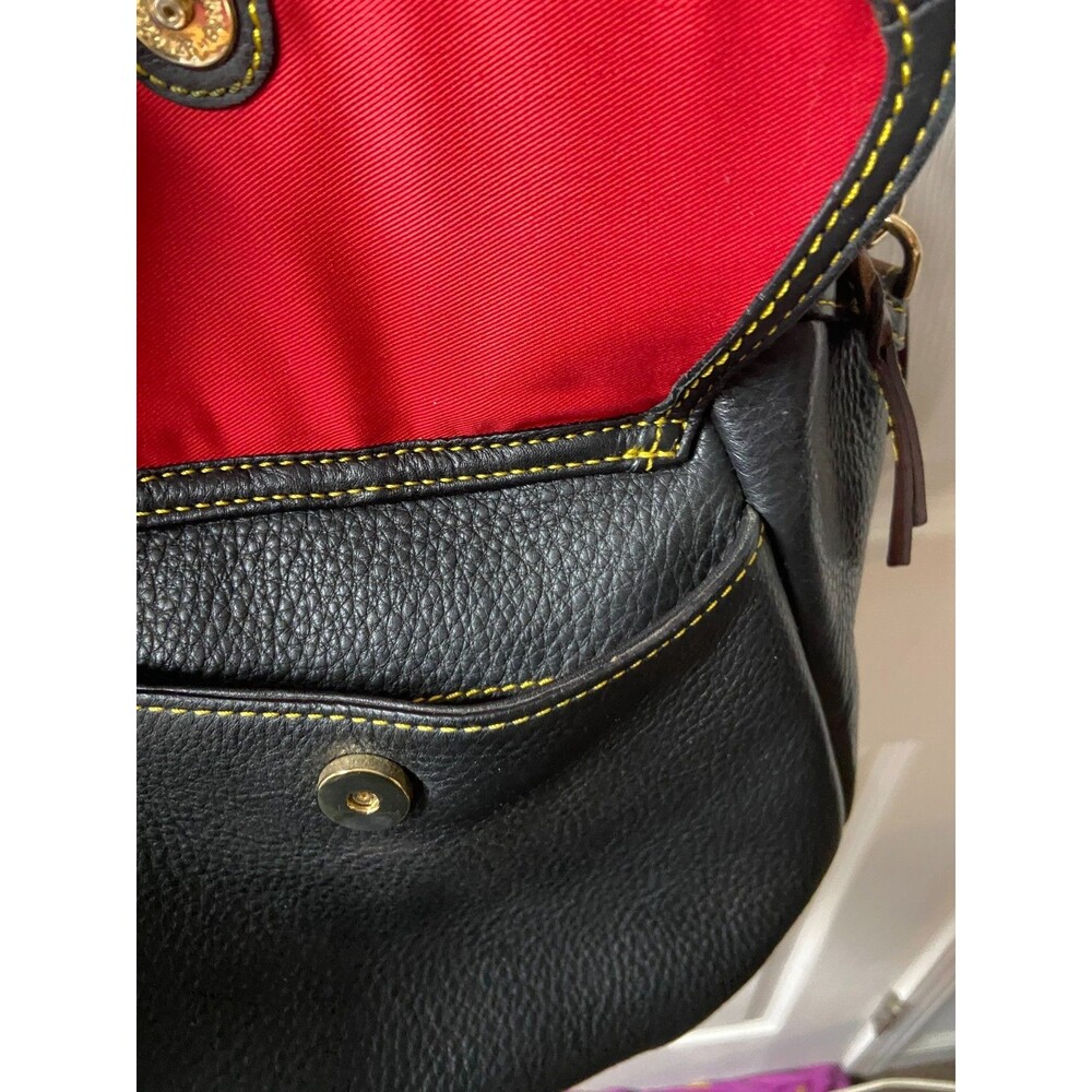 Dooney & Bourke Samba Leather Large Shoulder Satchel Black Pebble Grain Leather - Picture 9 of 15